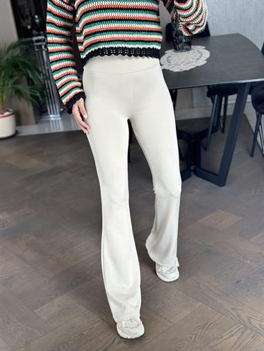 Bej Modal İspanyol Paça Kadın Tayt