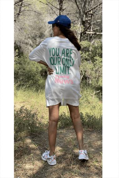 Beyaz New Şortlu Eşofman Takım