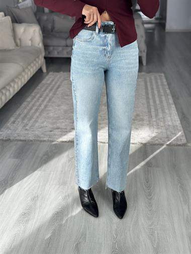 Blue Karol Straight Kesik Paça Kadın Jean Pantolon