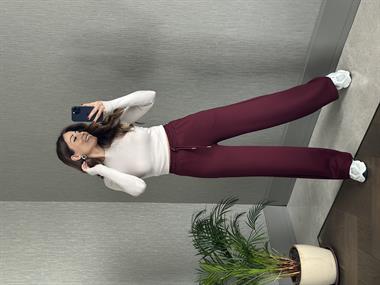 Bordo Oysh Model Bol Paça Cepli Kadın Modal Eşofman Altı