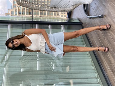 Buz Mavi Kapaklı Kadın Kot Şort