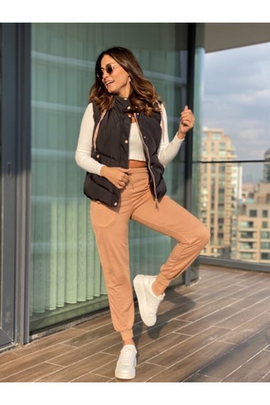 Camel Çıtçıtlı Şişme Yelek