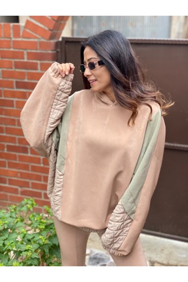 Camel Garnili Süet Takım