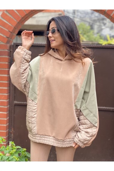 Camel Garnili Süet Takım