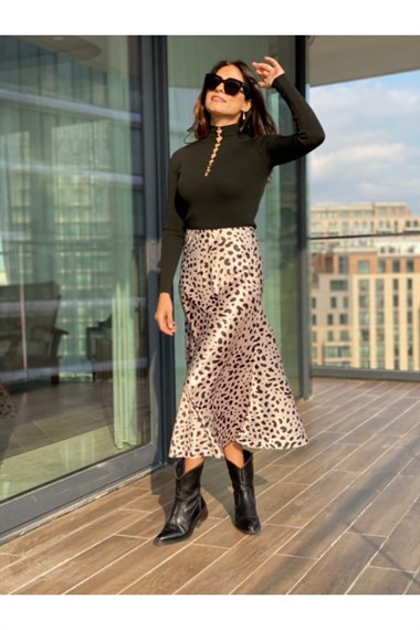 Camel Leopar Saten Etek