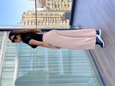 Camel Önü Dikişli Aerobin Pantolon