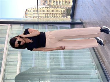 Camel Önü Dikişli Aerobin Pantolon