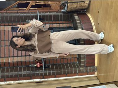 Camel Önü Paraşüt Detay Sweatshirt Pantolon Kadın Alt Üst Takım