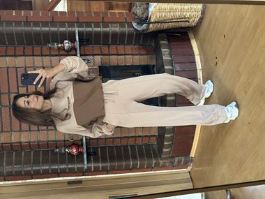 Camel Önü Paraşüt Detay Sweatshirt Pantolon Kadın Alt Üst Takım