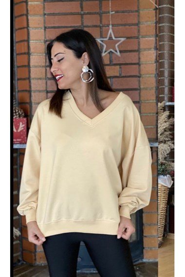 Camel V Yaka Sweatshirt