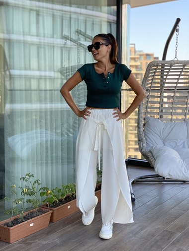 Ekru Şalvar Pantolon