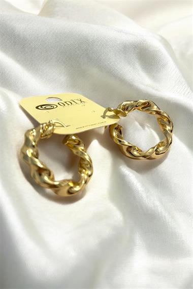 Gold Burgu Halka Kadın Küpe