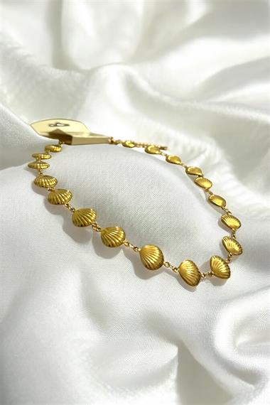 Gold İthal Çelik İstiridye Kadın Kolye