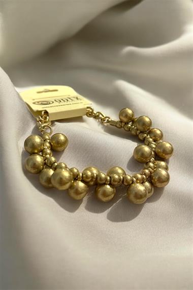 Gold İthal Dorika Metal Top Zincirli Kadın Bileklik