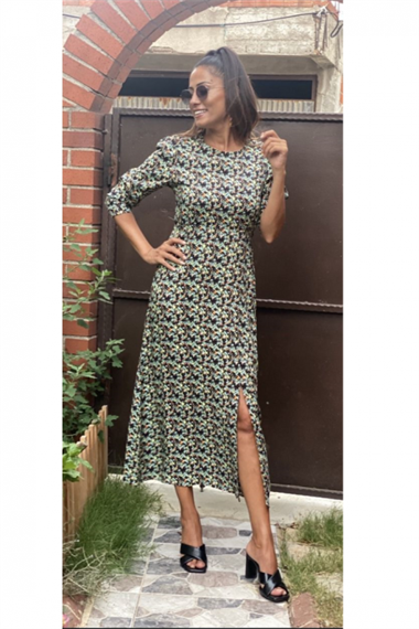 Green Karpuz Kol Elbise