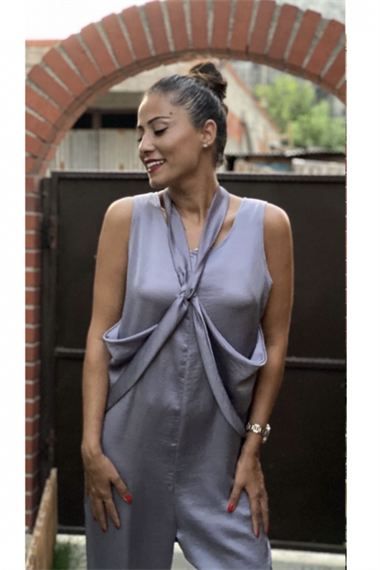 Gri Bağlama Detay Aerobin Tulum