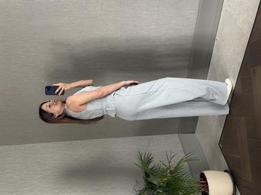 Gri Bezayağı Yelek Pantolon Kadın Takım