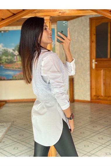 Gri İki İplik Süveter