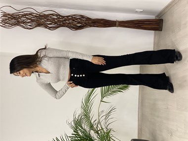 Gri Polo Yaka Fermuarlı Crop Kadın Bluz