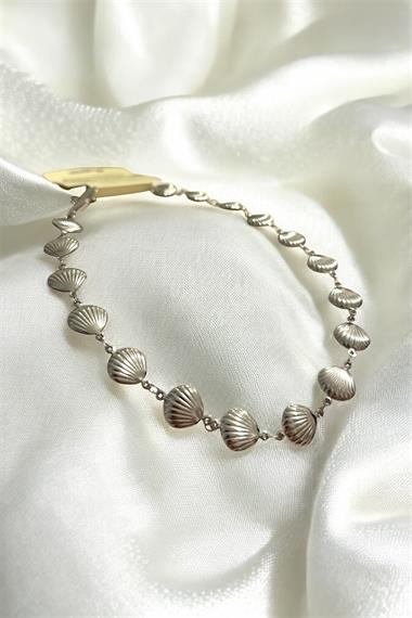 Gümüş İthal Çelik İstiridye Kadın Kolye