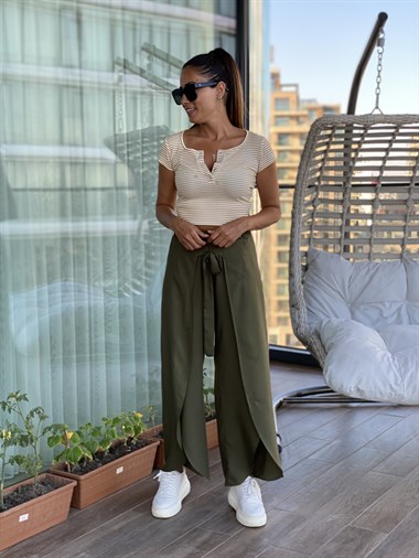 Haki Şalvar Pantolon