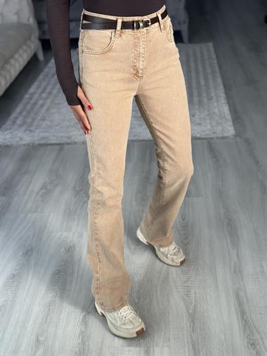 Hardal Comfort Bootcut Flare Kadın Jean Pantolon