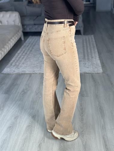 Hardal Comfort Bootcut Flare Kadın Jean Pantolon