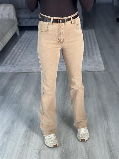 Hardal Comfort Bootcut Flare Kadın Jean Pantolon