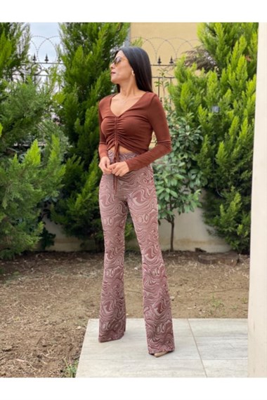 Jakarlı İspanyol Paça Pantolon