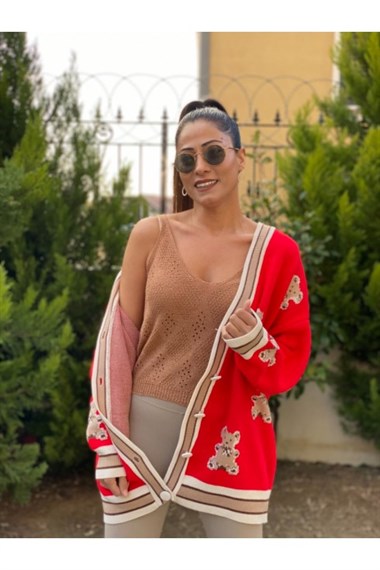 Kahverengi Desenli Merserize Atlet