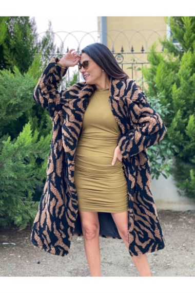 Kahverengi Leopar Peluş Kaban