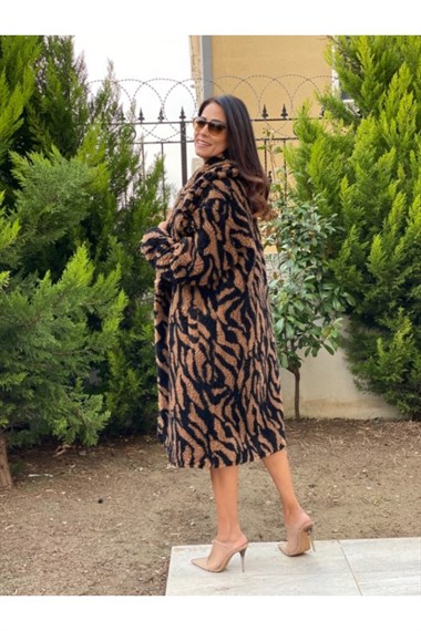 Kahverengi Leopar Peluş Kaban