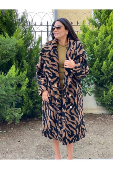 Kahverengi Leopar Peluş Kaban