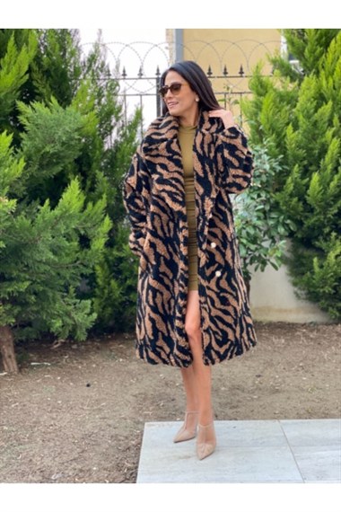 Kahverengi Leopar Peluş Kaban