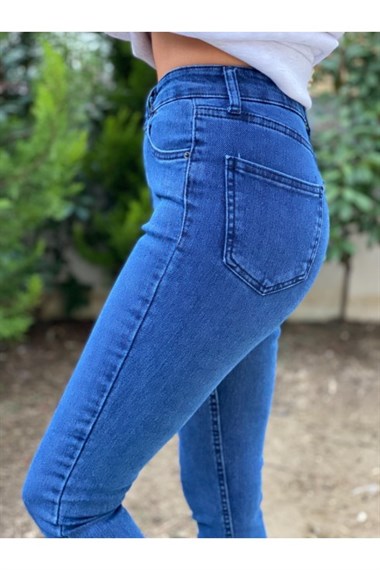 Lacivert  Örme Skinny Jean