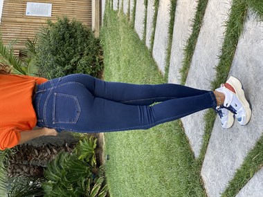 Lacivert Poema Skinny Kadın Jean Pantolon