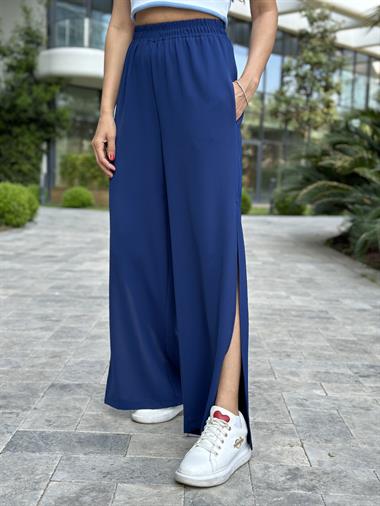 Lacivert Yırtmaçlı Aerobin Yürüyüş Kadın Pantolon