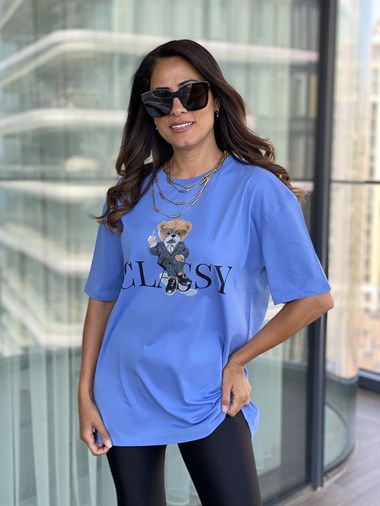 Mavi Classy Ayıcık T-Shirt 