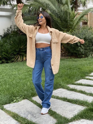 Mavi Kargo Cep Kadın Jean Pantolon