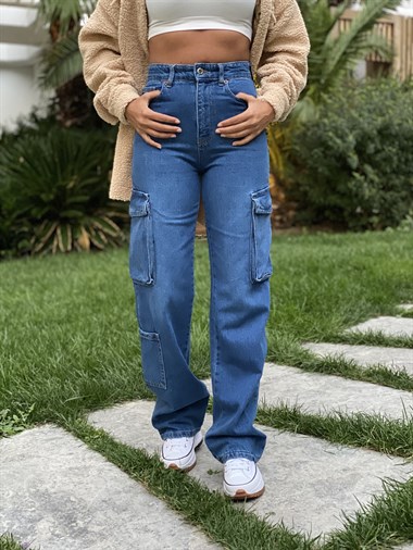 Mavi Kargo Cep Kadın Jean Pantolon