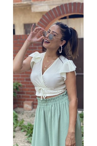 Mint Yeşili Palazzo Pantolon