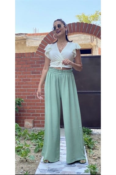 Mint Yeşili Palazzo Pantolon