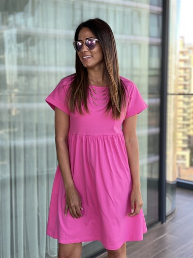 Pembe Mini Robadan Penye Elbise