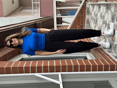 Saks Bisiklet Yaka Kısa Kol Yumoş Dokulu Kadın Body