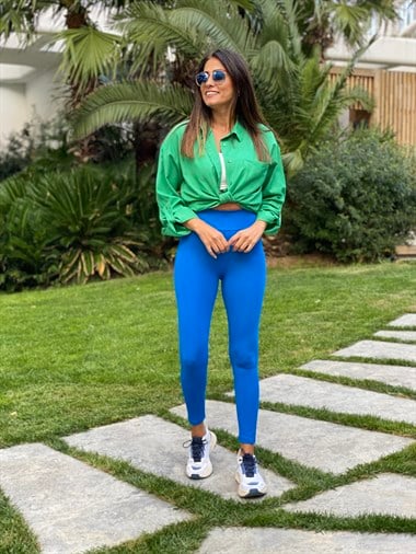 Saks Geniş Kemerli Nano Kadın Tayt