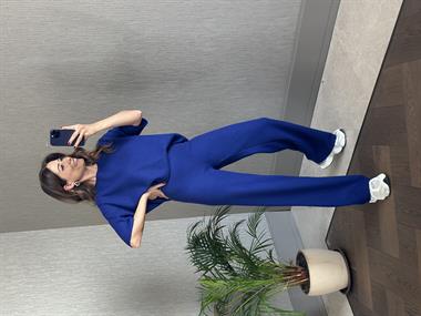 Saks Yumoş Kısa Kol Bluz Pantolon Kadın Alt Üst Takım