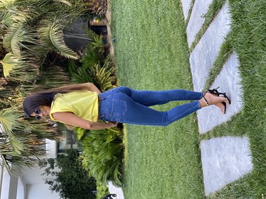 Sarı Bisiklet Yaka Vatkalı Kadın T-Shirt