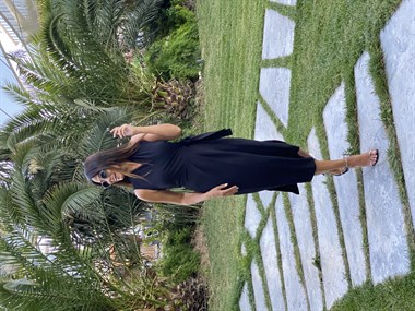 Siyah Anvelop Bağlama Detay Aerobin Kadın Elbise