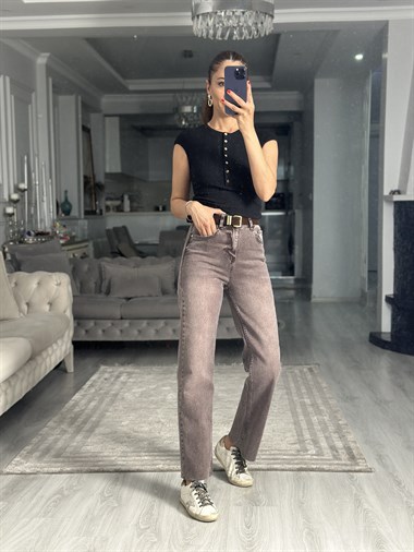 Siyah Çıtçıt Düğmeli Kısa Kollu Top Kadın Body