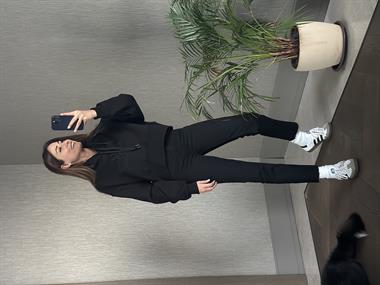 Siyah Ck Model Kapüşonlu Kadın Sweatshirt